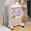 Movable Bookshelf Large Capacity Rotatable Removable Plastic Practical Rolling Organization Shelf 5 Layer 14