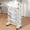 Movable Bookshelf Large Capacity Rotatable Removable Plastic Practical Rolling Organization Shelf 5 Layer 8