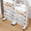 Movable Bookshelf Large Capacity Rotatable Removable Plastic Practical Rolling Organization Shelf 6 Layer 6