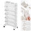 Movable Bookshelf Large Capacity Rotatable Removable Plastic Practical Rolling Organization Shelf 6 Layer 12