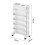 Movable Bookshelf Large Capacity Rotatable Removable Plastic Practical Rolling Organization Shelf 6 Layer 2