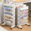 Movable Bookshelf Large Capacity Rotatable Removable Plastic Practical Rolling Organization Shelf 6 Layer 11