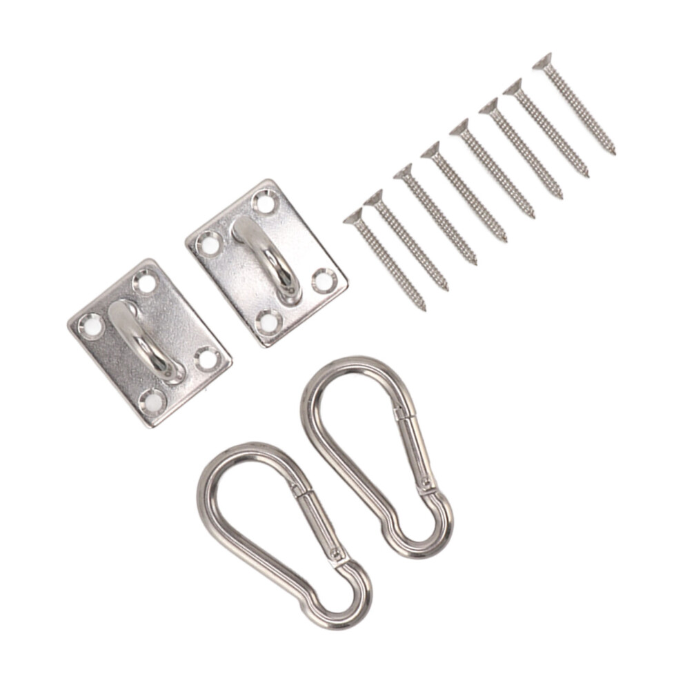 200Kg Outdoor Swing Hook Set With Square Door Buckle Spring Hook 304 Stainless Steel Hammock Hook Set For Porch Yoga 7901317711579