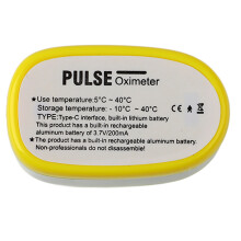 Fingertip-Clip-Oximeter für Kinder, 6 Modi, USB-Aufladung, Gelb