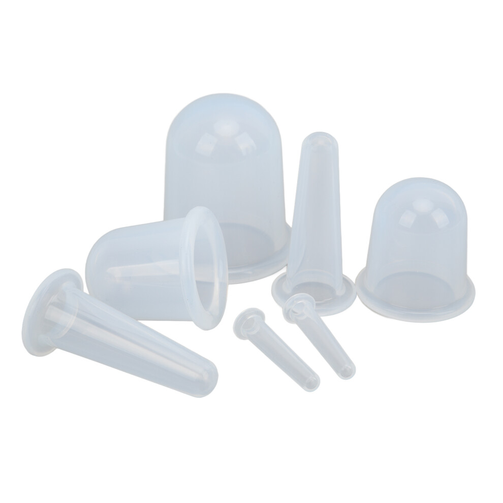 7pcs Cupping Therapy Set Massaging Food Grade Silicone Mini Facial Cupping Set for Home Transparent