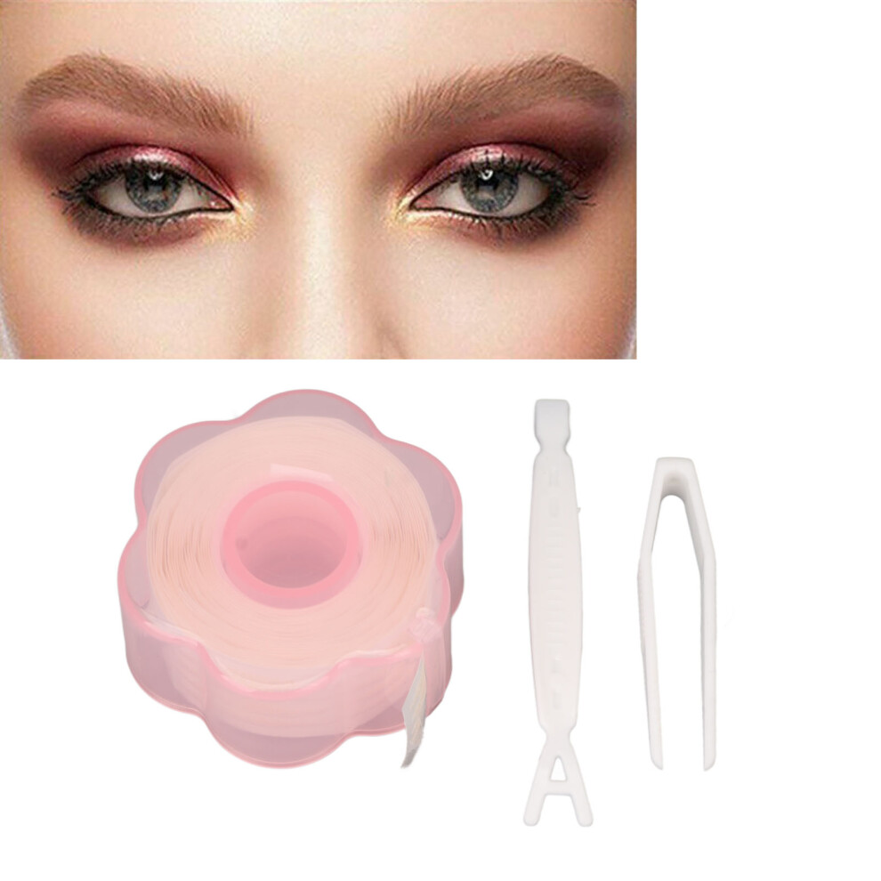 360pcs Double Eyelid Stickers Lace Mesh Water Adhesion Eyelid Tape Stickers with Tweezers Fork Stick