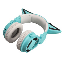 RGB Cat Ear Headset Bluetooth 5.3 Wireless Noise Reduction Type C Foldable Gaming Headset with Microphone for Listening