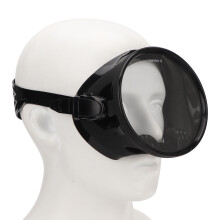 Wasserdichte Schnorchelbrille für Männer & Frauen, Weitblick, Klarsicht, Schwarz
