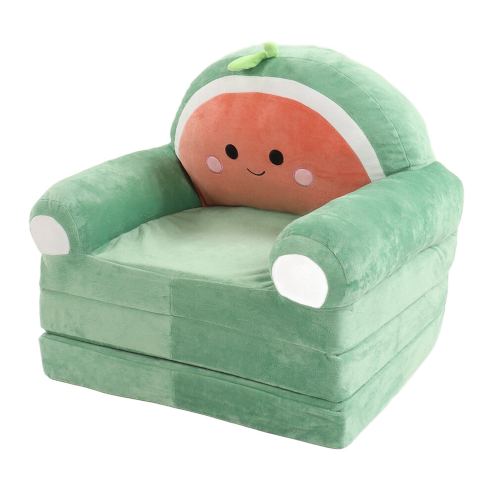 Cute Cartoon Foldable Kids Sofa Backrest Armchair 2 in 1 Foldable Children Sofa Bed for Living Room Bedroom Green-image-OPC-PHS65YN-NEW