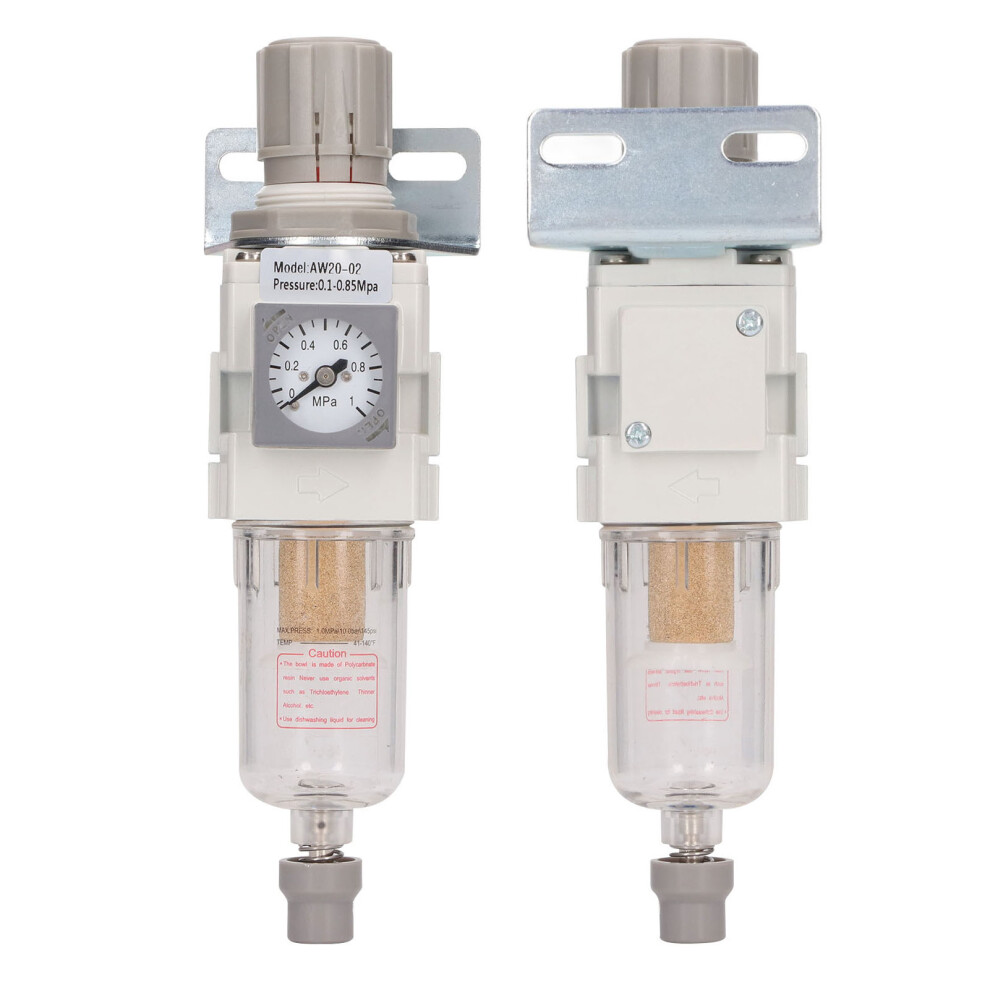 Compressor Air Filter Adjustable Pressure G1/4In 0.1Â0.85Mpa Pneumatic Tool Filter For Replacement 8731317733382