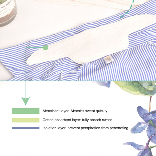 30pcs Collar Protector Sweat Pad Disposable Soft Breathable Self Adhesive Collar Sweat Pad 2