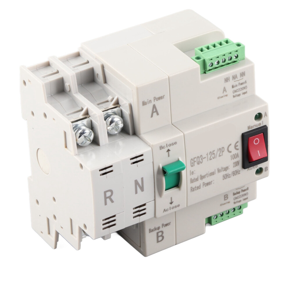 Dual Power Automatic Transfer Switch 2P Fast Switching Pc Ac 230V For Home Factory 4951317738345
