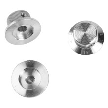 3Pcs Guitar Knob Metal Fine Surface Burrs Free Guitar Volume Control Knob Replacement with Hole Silver