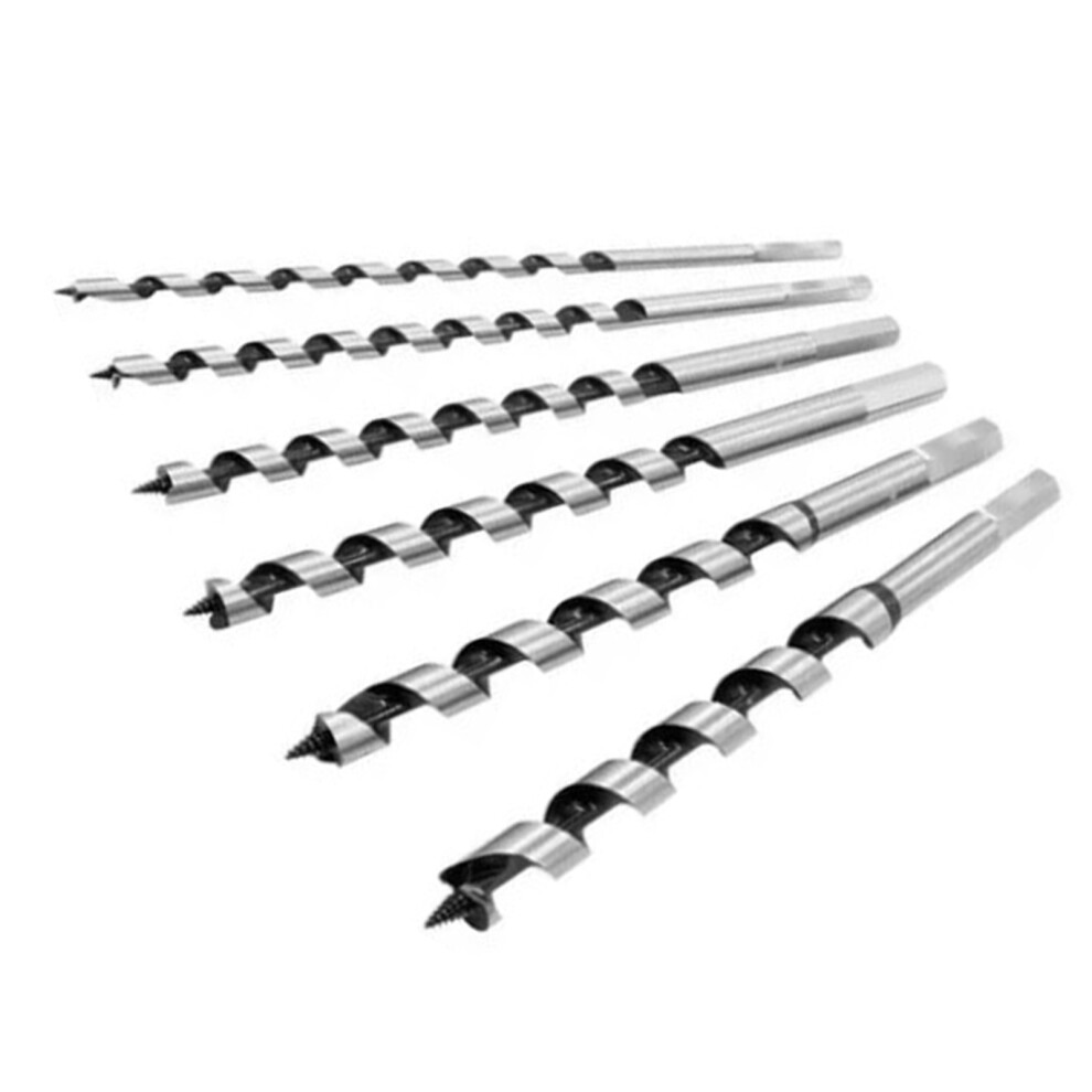 6Pcs Auger Bits Set Wood Drill Hex Shank Twist Lengthened Woodworking Hole Reaming Tool 4691317741395