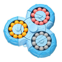 Blauer hexagonaler rotierender Perlen-Puzzle-Spielzeug für Kinder | Bildung und Intelligenz