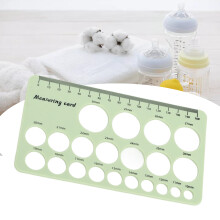 Mothers Nipple Measurement Ruler Flexible Silicone Breast Flange Measuring Tool with 1.5m Soft Tape Light Green