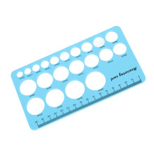Mothers Nipple Measurement Ruler Flexible Silicone Breast Flange Measuring Tool with 1.5m Soft Tape Blue
