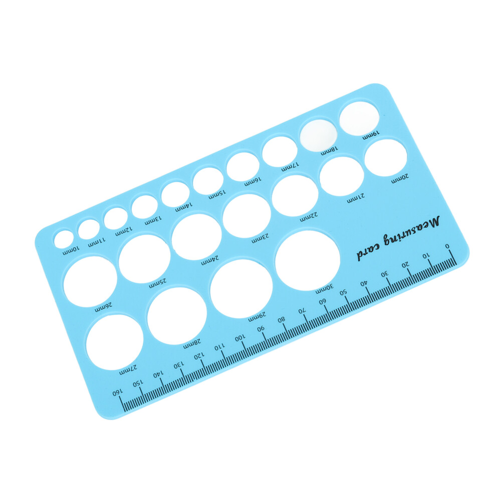 Mothers Nipple Measurement Ruler Flexible Silicone Breast Flange Measuring Tool With 1.5M Soft Tape Blue