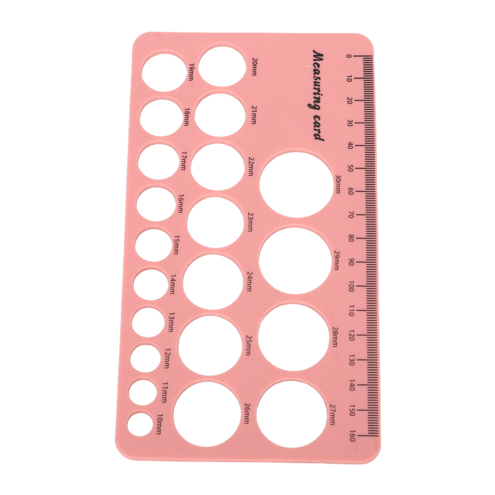 Mothers Nipple Measurement Ruler Flexible Silicone Breast Flange Measuring Tool With 1.5M Soft Tape Pink