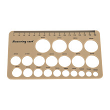 Mothers Nipple Measurement Ruler Flexible Silicone Breast Flange Measuring Tool with 1.5m Soft Tape Brown