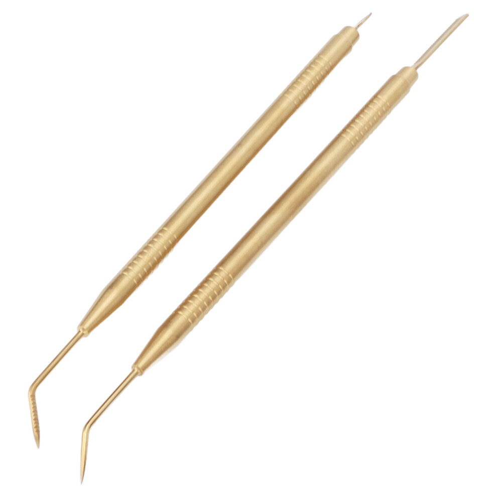 Gold 2 In 1 Eye Lash Lift Tool Stainless Steel Double Ended Eyelash Separator Tool For Eyebrow Perming Tinting