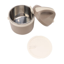 Bento Lunch Box Stainless Steel Insulated Portable Lunch Container Box for School Office Travel Brown