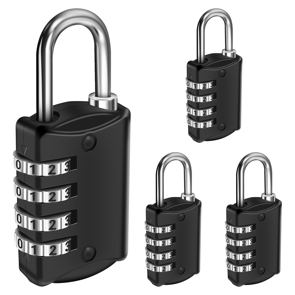 Combination-Padlock 4-Digit-Gym-Locker-Lock - 4 Pcs Resettable Combo Lock For Toolbox School Employee Locker 4851949487775