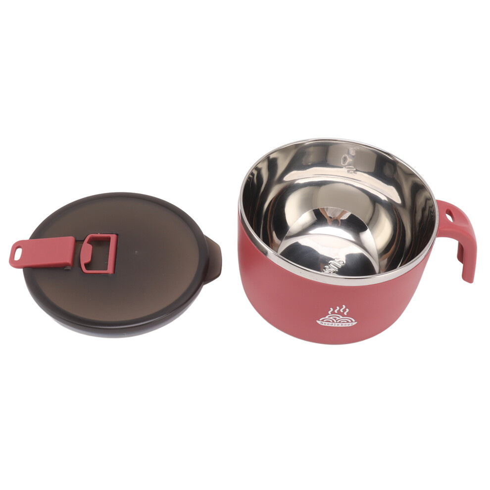 Stainless Steel Instant Noodles Bowl 900ml Noodles Bowl with Lid for Student Dormitory Office Worker Red-image-OPC-PHS69K6-NEW