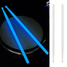 paio di bacchette luminose 5A, set di bacchette fluorescenti per batteria, accessori per palco jazz che si illuminano al buio, blu