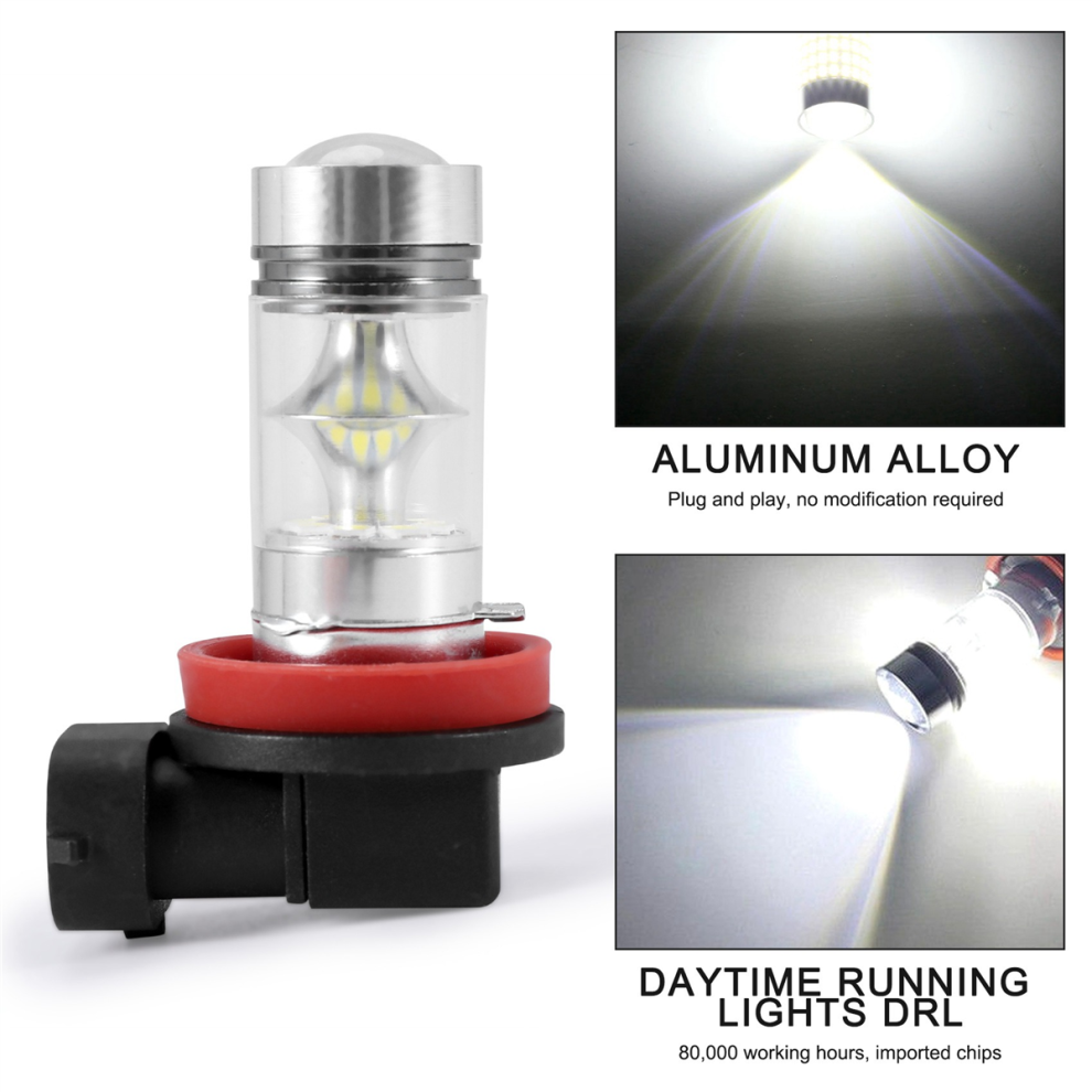 2X H8 H11 H16 6000K 100W High Power Led Fog Driving Bulb Drl White/Light 4851949465483