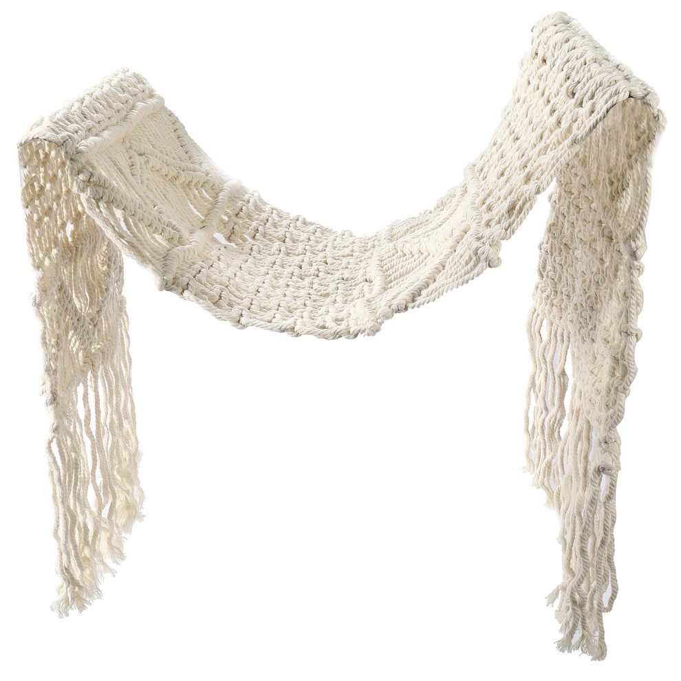 Camino De Mesa De Macramé De 35 X 160 Cm Con Borlas, Tejido Bohemio, DecoracióN De Boda Hecha A Mano-image