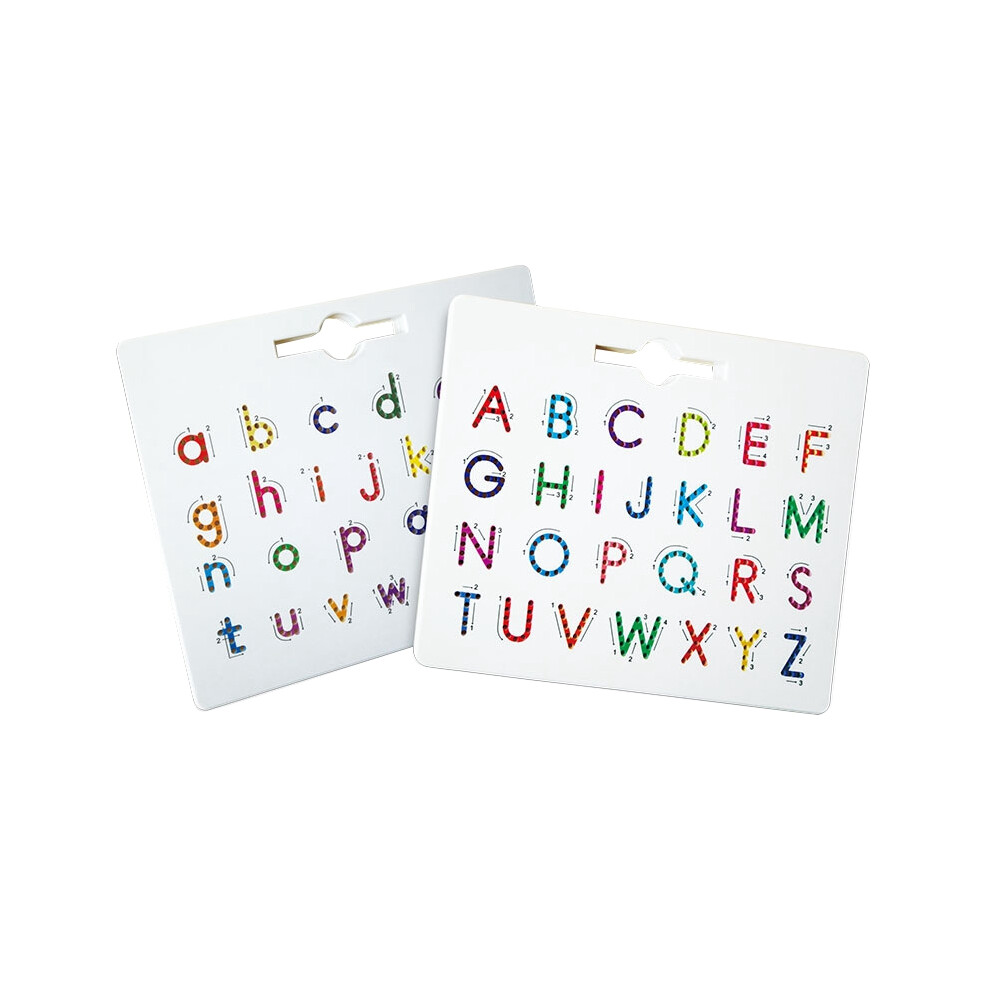 Jehiatek 2-Piece Magnetic Alphabet Tracing Board Set: Double-Sided, Upper & Lowercase Letters, Writing Practice For Kids