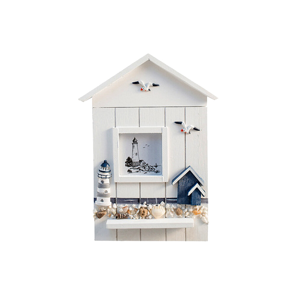 Mediterranean Style Key Cabinet Wood Nautical Wall Mounted Wooden Holder Storage Box 4851949473129