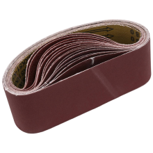 Cinta de lixa de óxido de alumínio 3 x 21 polegadas (75 x 533 mm), pacote com 15 cintas (80, 120, 180, 240 e 400 grãos) para lixadeira
