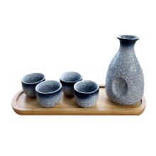1 Set Exquisite Japanese Style Ceramics Sake Cup Pot Retro Simple Ceramic and