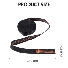 2 Stück 5-Ring-Hängemattengurte mit hoher Tragfähigkeit, verstärktes Polyester für die Hängematte im Freien zu Hause, Orange