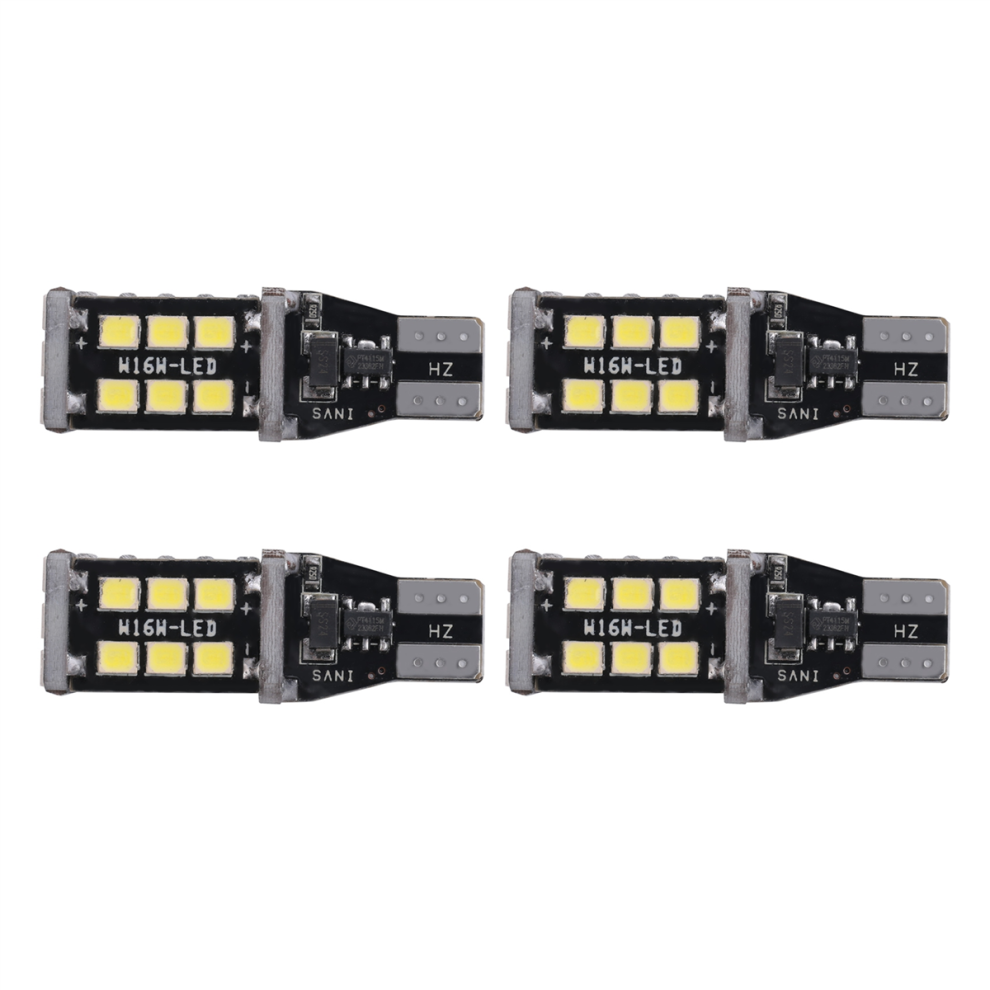 4Pcs Bright Canbus Led Bulb For Car Backup Reverse Lights 912 921 T15 W16w White 4851949476830