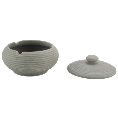 Ceramic Ashtray with Windproof Lid for Indoor Outdoor Use -Light Blue 2