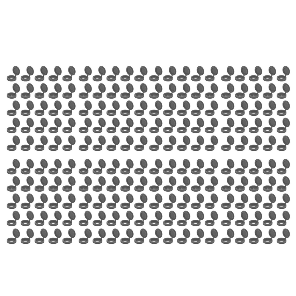 200 Pcs Screw Cap Plastic Hinged Covers Cover Caps Replacement Decorative (Grey) 4851949479176