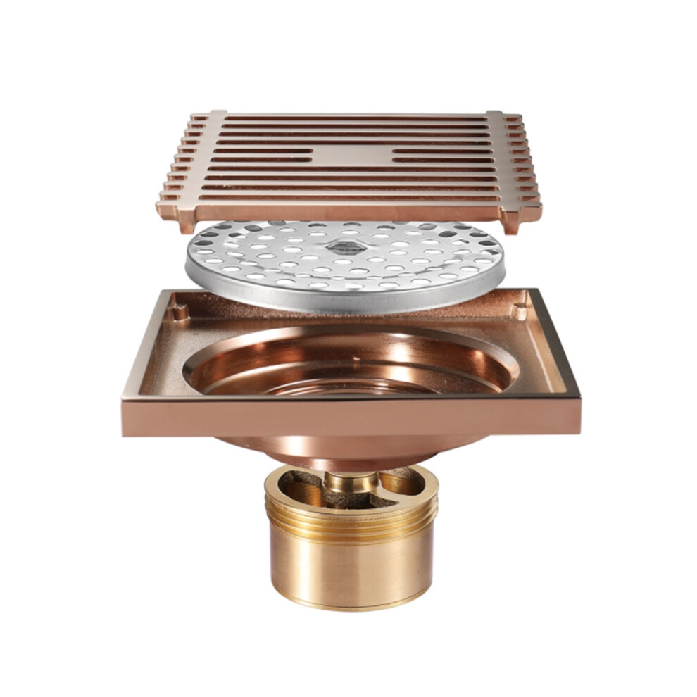 Bathroom Shower Floor Drain Brass Deodorant Rose Gold Toilet 4851949480684