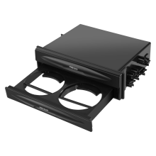 Auto Single Din Radio Pocket, Universele Cd-houder, Drinkbekerhouder, Opbergdoos, Zwart