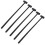 5Pcs Star Needle Dermal Hammer ABS Handle Lightweight Double Headed Needle Dermal Hammer Set 16