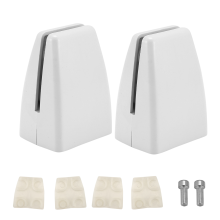 peças de suporte anti-espirro ABS clipe de plástico para divisória de mesa de escritório (branco)