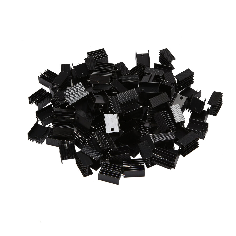 100 Pcs 20X15x10mm Aluminium To-220 Heatsink To 220 Heat Sink Transistor Radiator To220 Cooler Cooling Black 4851949483067