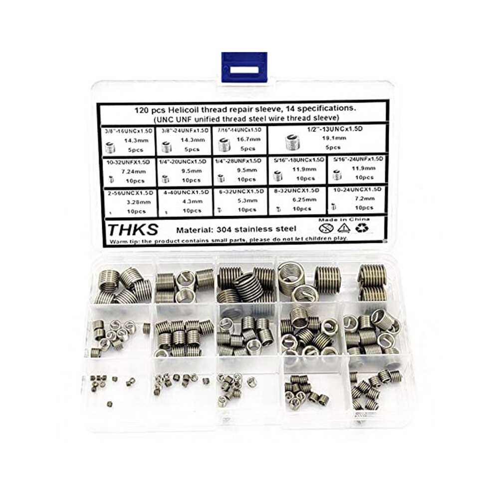 120Pcs For (Unc Unf Unified Thread Steel Wire Insert) Sheath 4851949484293