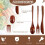 15 Pcs Wooden Spoon Fork Knife Cutlery Set Dinner Utensil Kitchen Flatware Tableware 3