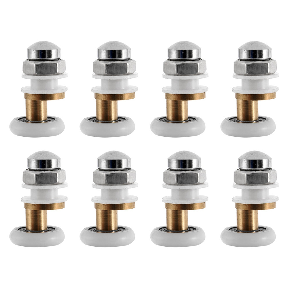 8Pcs 20Mm Shower Door Rollers For The Bathroom Glass Sliding Pulleys Wheels Ultra-Quiet 4851949488468