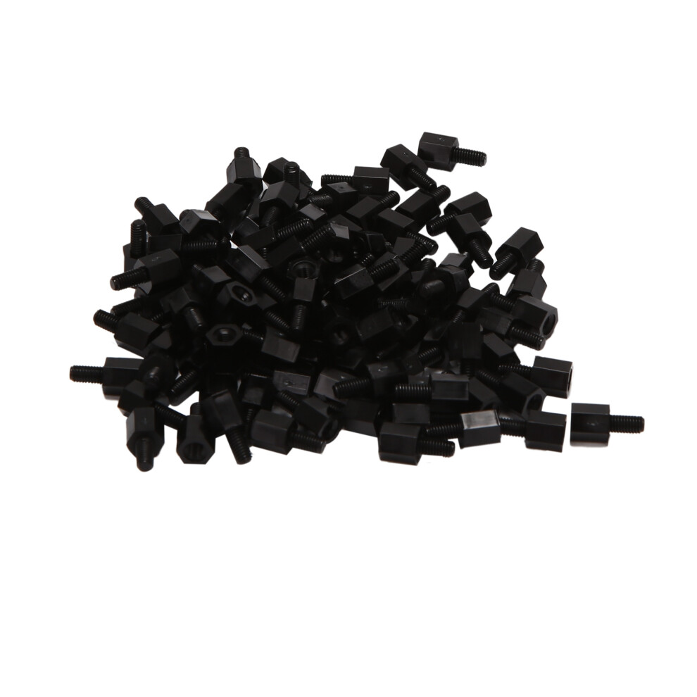 100 Pcs M3 6mm+6mm Nylon Spacer Hex Stand-Off Pillar Spacers Standoffs Assorted Kit for Motherboard-image-OPC-PHS5QF7-NEW