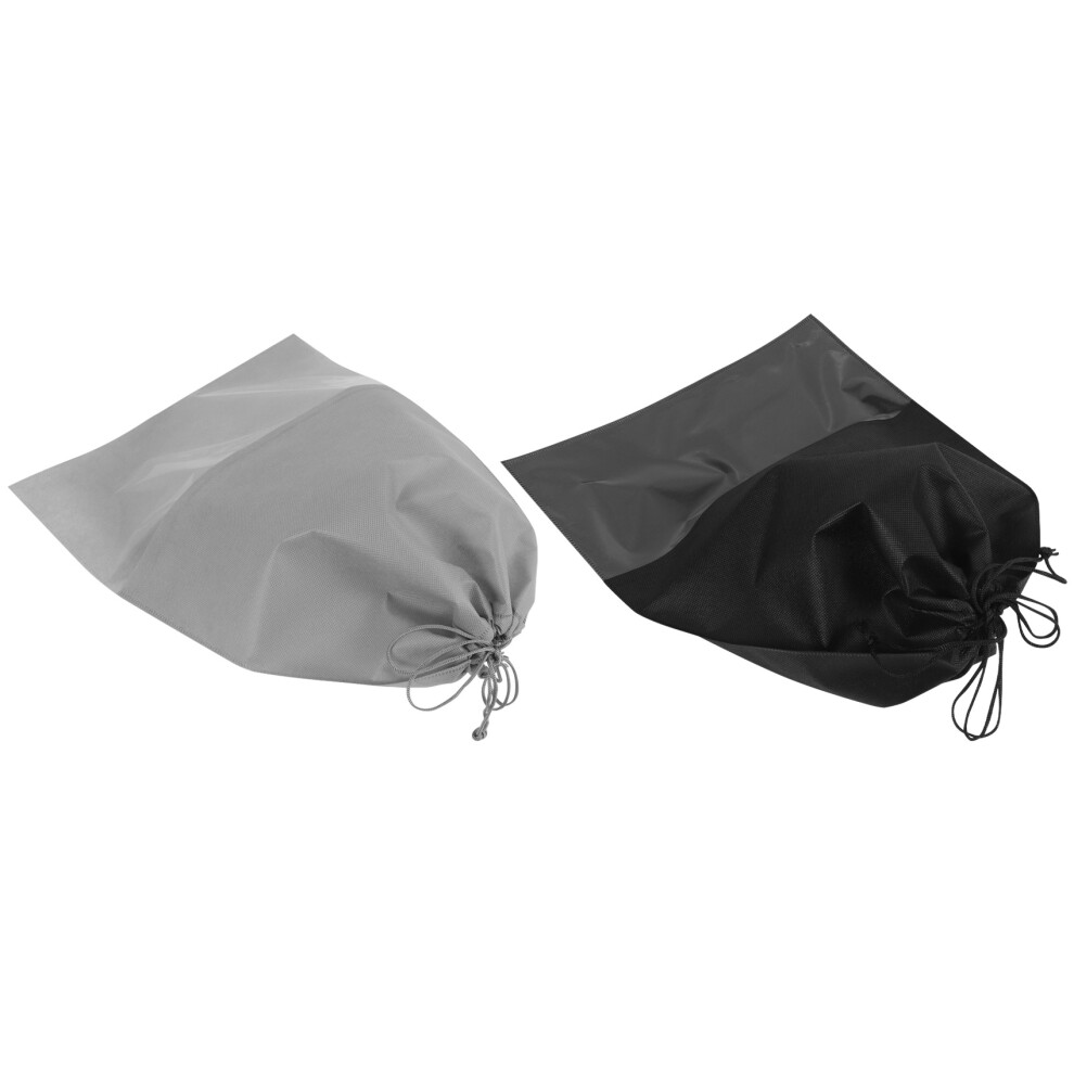 20 Bolsas De Viaje Para Zapatos, Organizadores Grandes Para Guardar Zapatos, De Tela No Tejida Con Cuerda Gruesa, Color Negro Y Gris-image