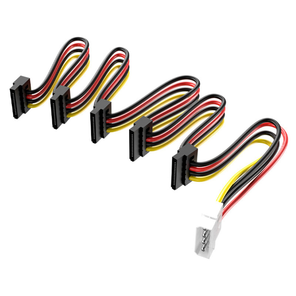 Photos - Cable (video, audio, USB) Jehiatek SATA Power Cable Splitter 1 to 5 Hard Drive Disk 4 Pin 15 Supply Cord 